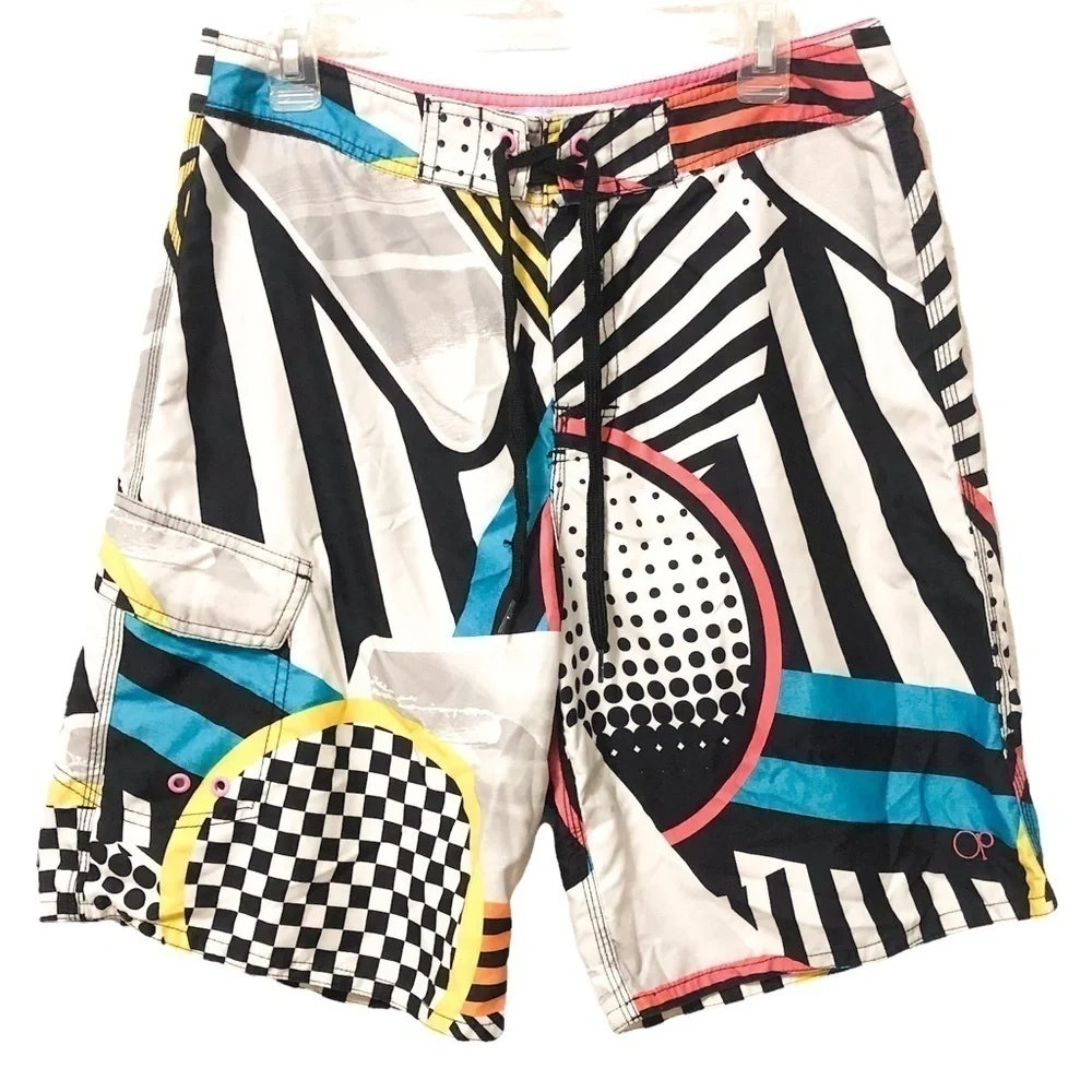 3/$25 🙌🏼 Y2K OP Patterned Board Shorts Swim Trunks 32